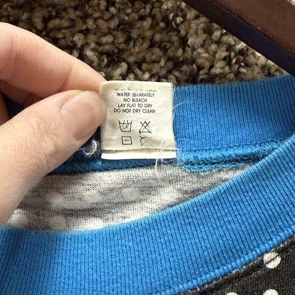 Mickey & Co Vintage Pajama Set Medium Allover Graphic Stars Polka Dot 90s Disney - Picture 4 of 14